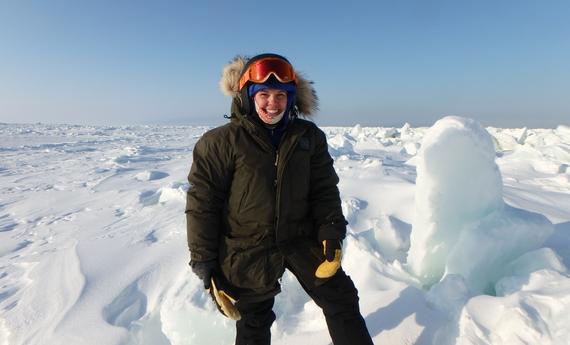 Sarah Johnson  Student is in the artic, smiling 