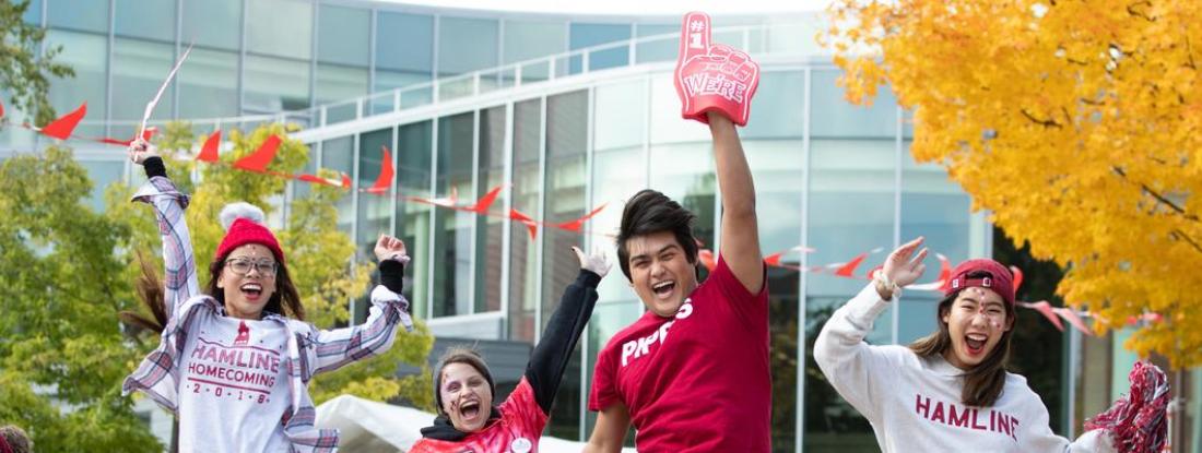 Happy  Undergraduate Students on Anderson Center