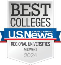  badge for Best Regional Universities, 2024, by US News and World Report